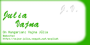julia vajna business card